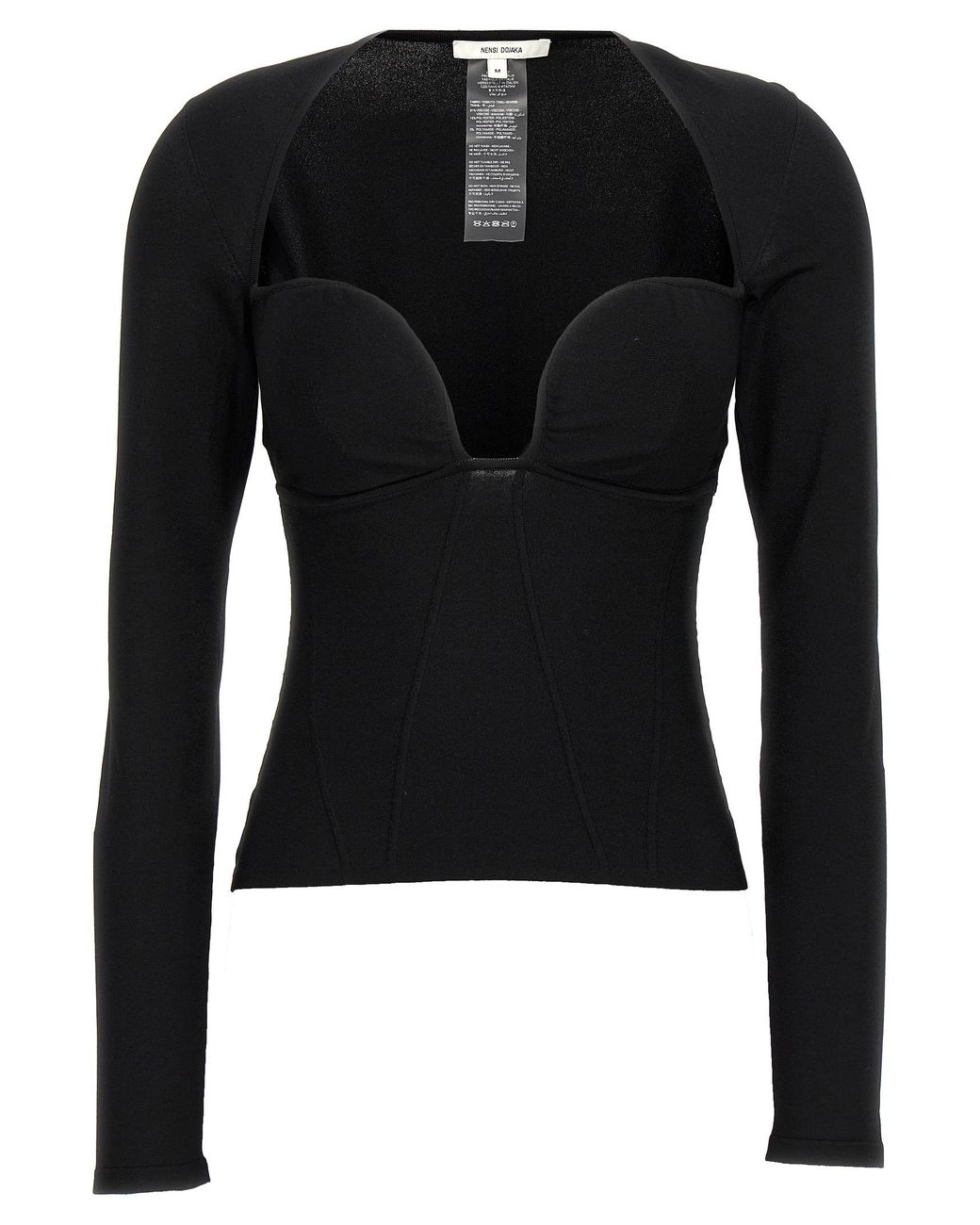 Nensi Dojaka Black Bustier' Top