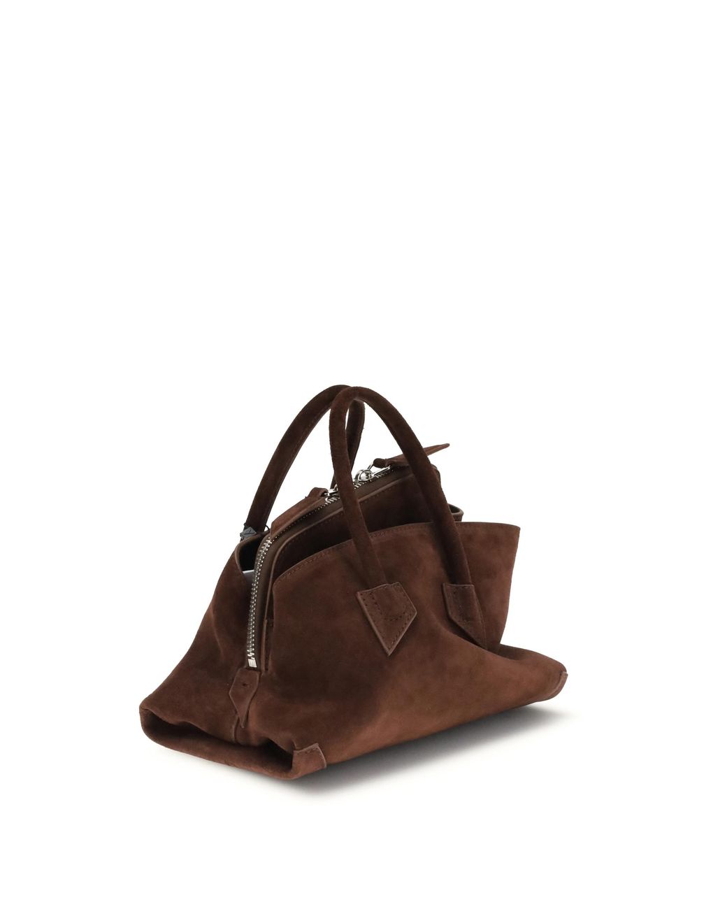 The Attico Brown La Passeggiata Mini Handbag Calf Leather Bos Taurus Shoulder Bags