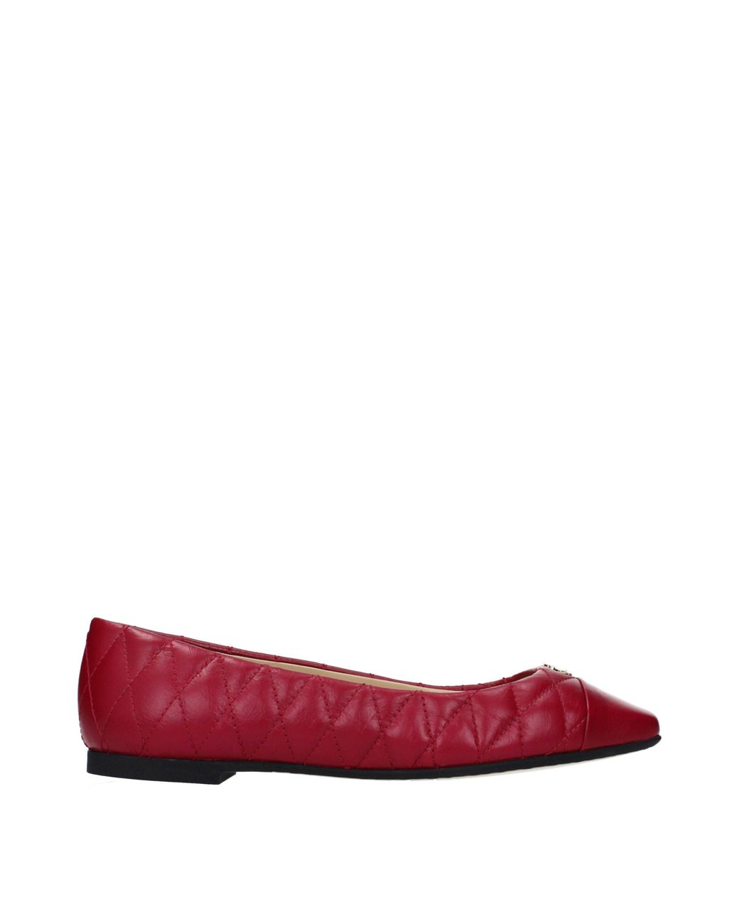 Jimmy Choo Red Leni Ballet Flats Leather Fuchsia/Raspberry
