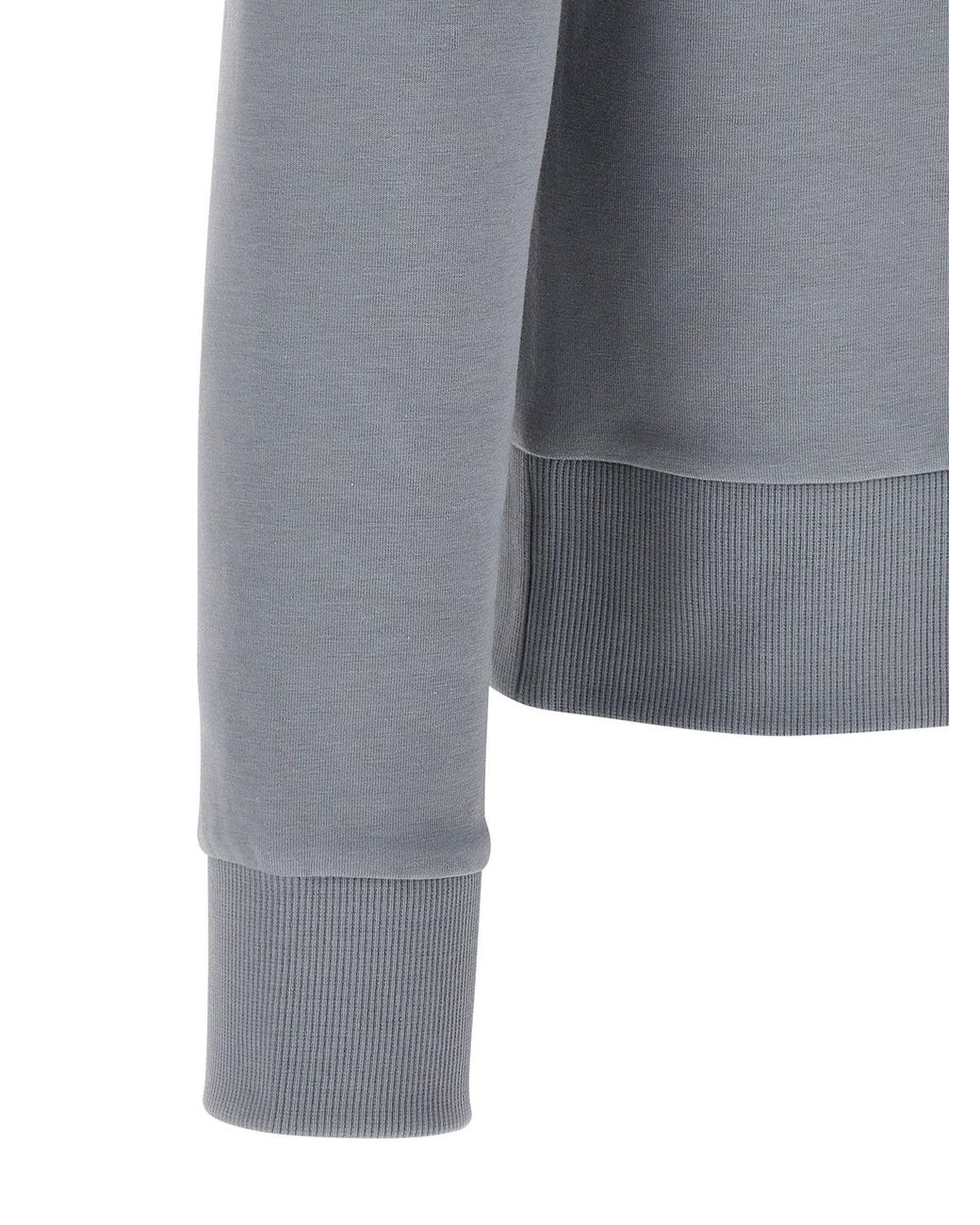Boss Gray Cotton-Canvas Hoodie for men