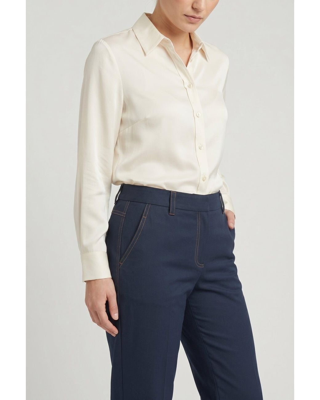 Brunello Cucinelli Blue Dark Tailored Trousers