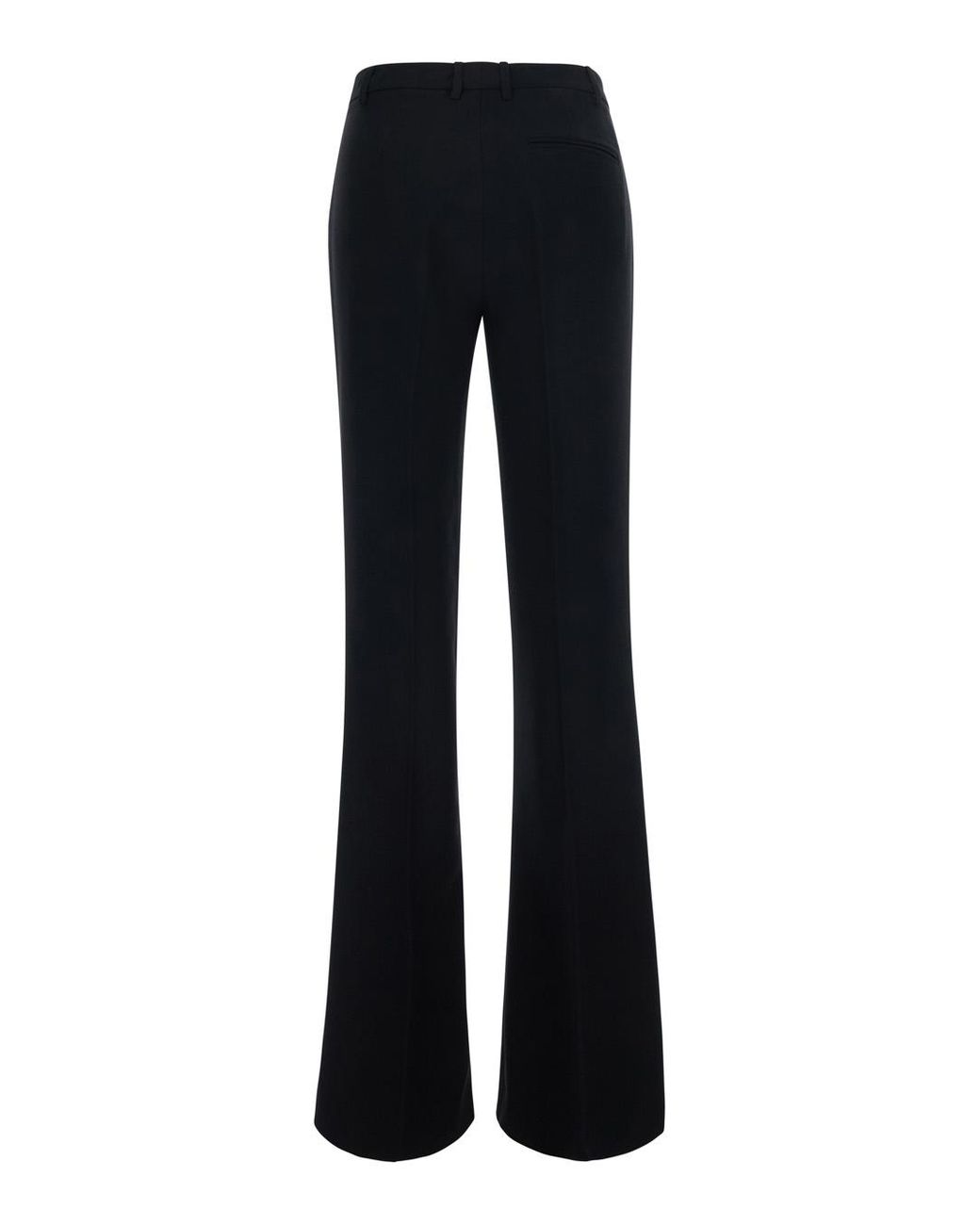 Le Plain Blue Flare Pants Tech Fabric Trousers