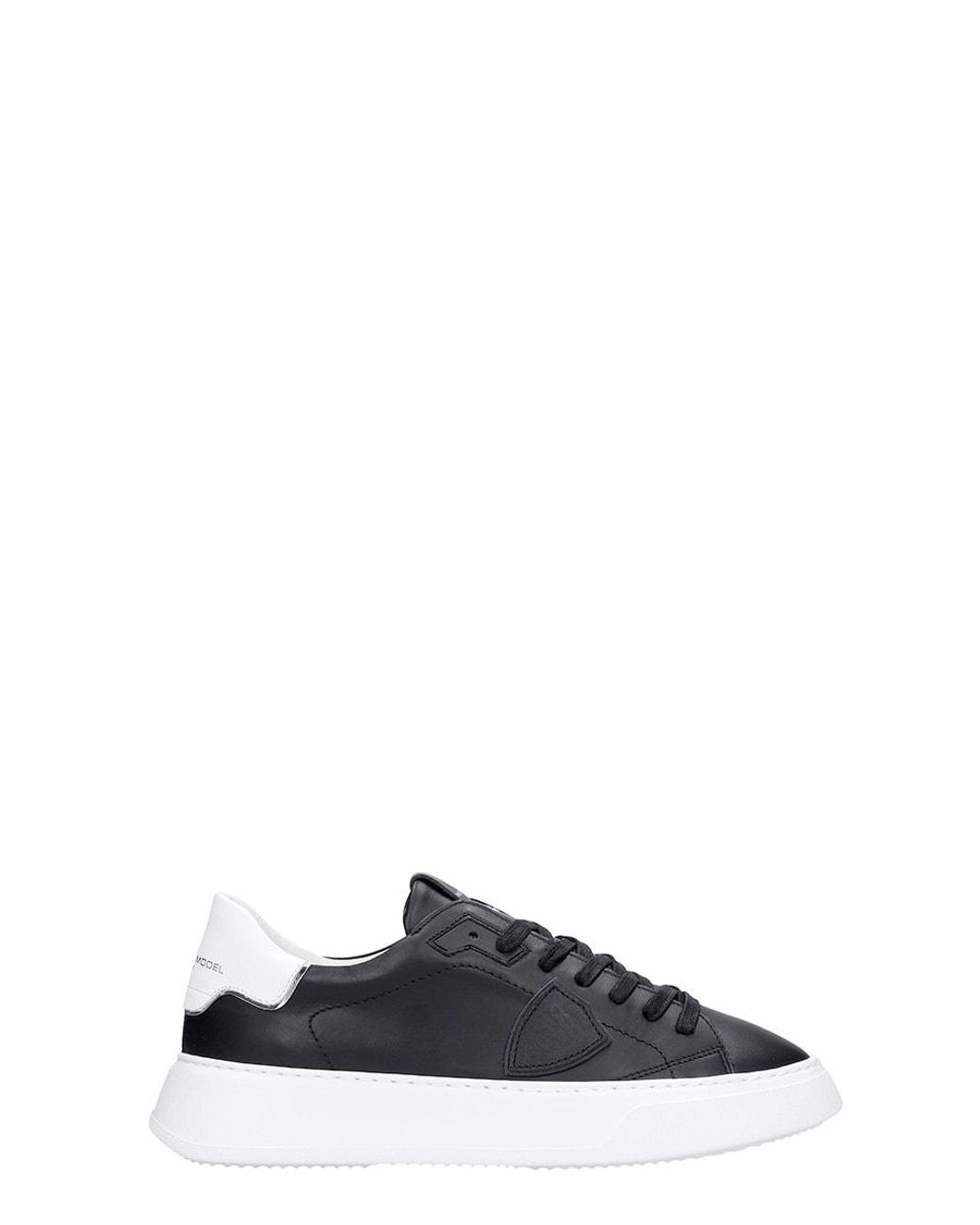 Philippe Model Temple Low Man in Black for Men Mens Trainers Philippe Model Trainers 