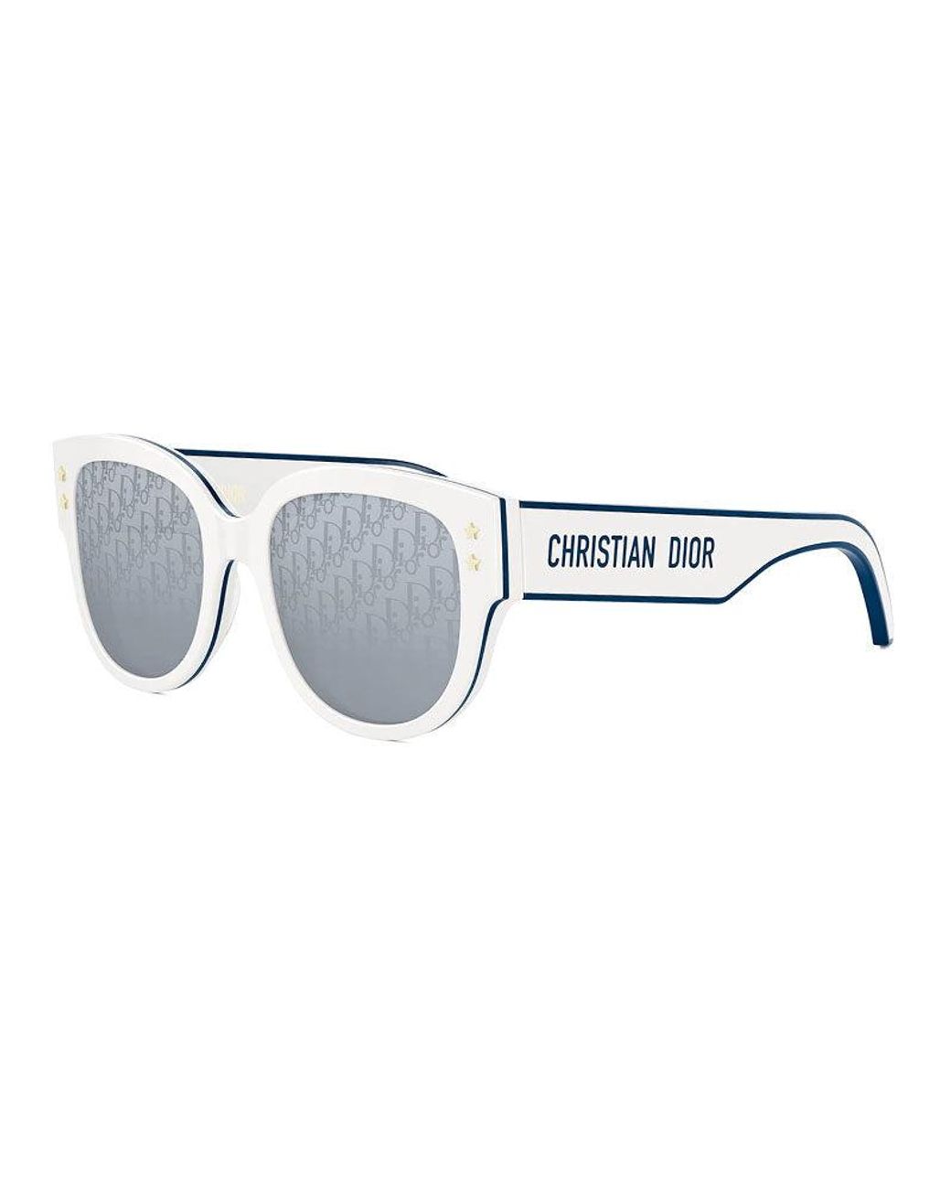 Dior Blue Sunglasses Square Full Rim, - Frame And With Logo Pattern Mirror Lens Pacificb2F95Ab for men