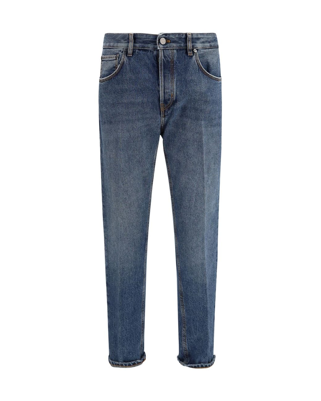 PT Torino Blue Straight-Leg Jeans Cotton for men