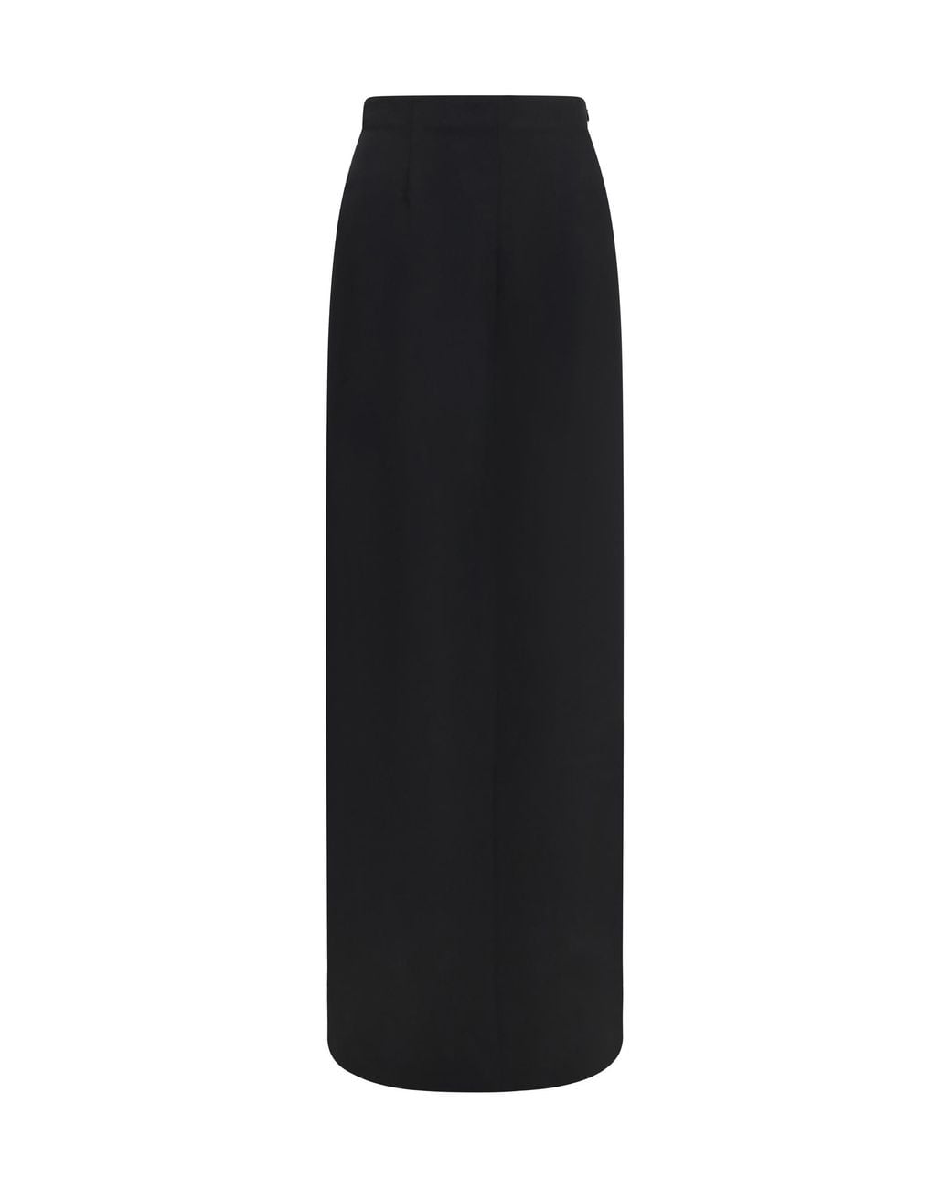 Maison Margiela Black Long Skirt With Back Slit Fleece Wool Ovis Aries Pant