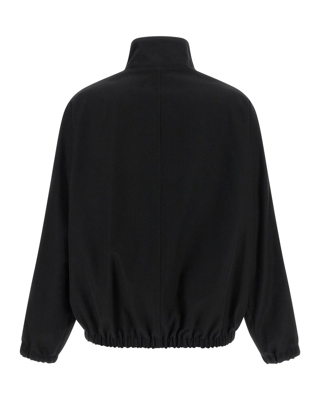 Courreges Black Buckle-Collared Bomber Jacket