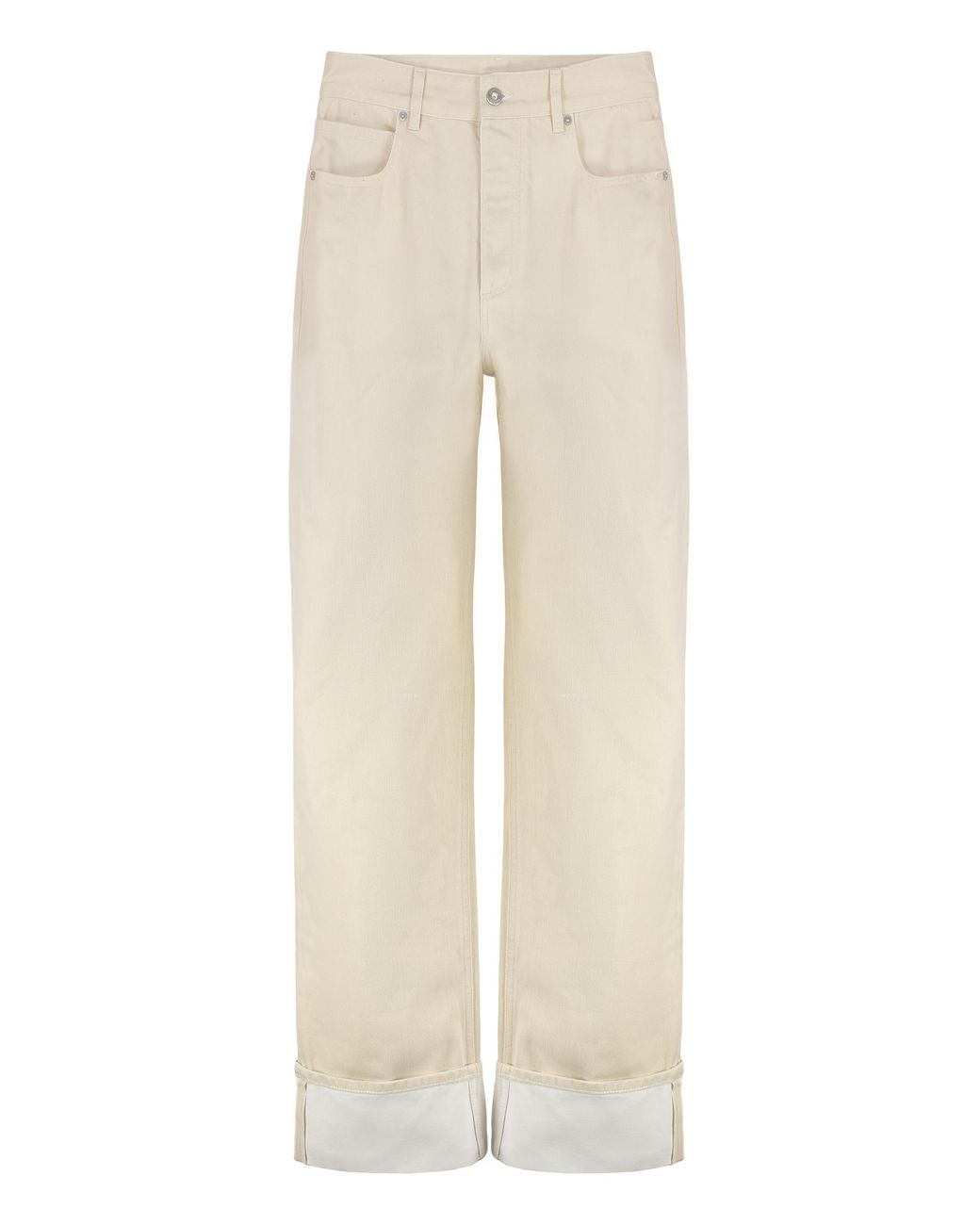 Bottega Veneta Natural Wide-Leg Cotton Jeans