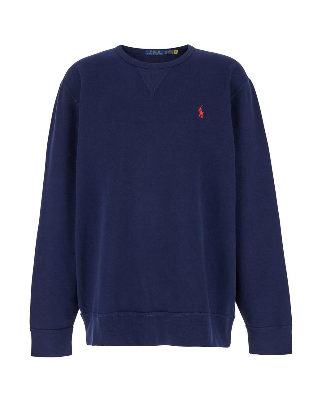 Polo Ralph Lauren Blue Sweatshirt With Embroidered Pony Logo for men