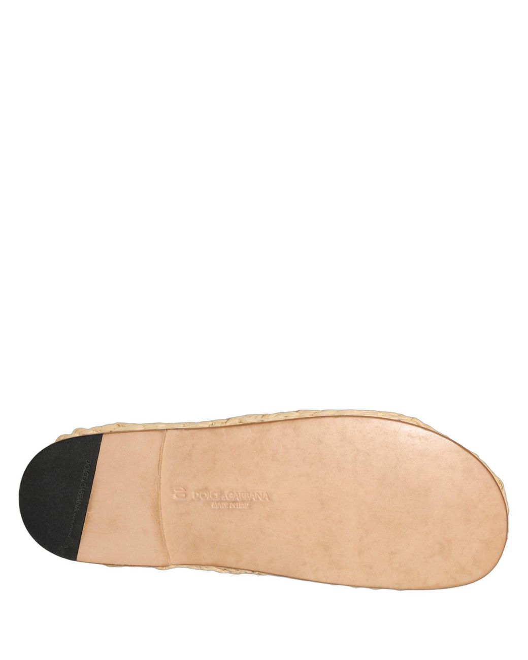 Dolce & Gabbana White Straw Raffia Slides Sandals Flats Shoes for men