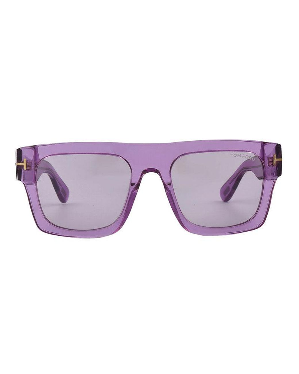 Tom Ford Purple Sunglasses Square Full Rim, Transparent Frame And Lens Ft071181Y for men