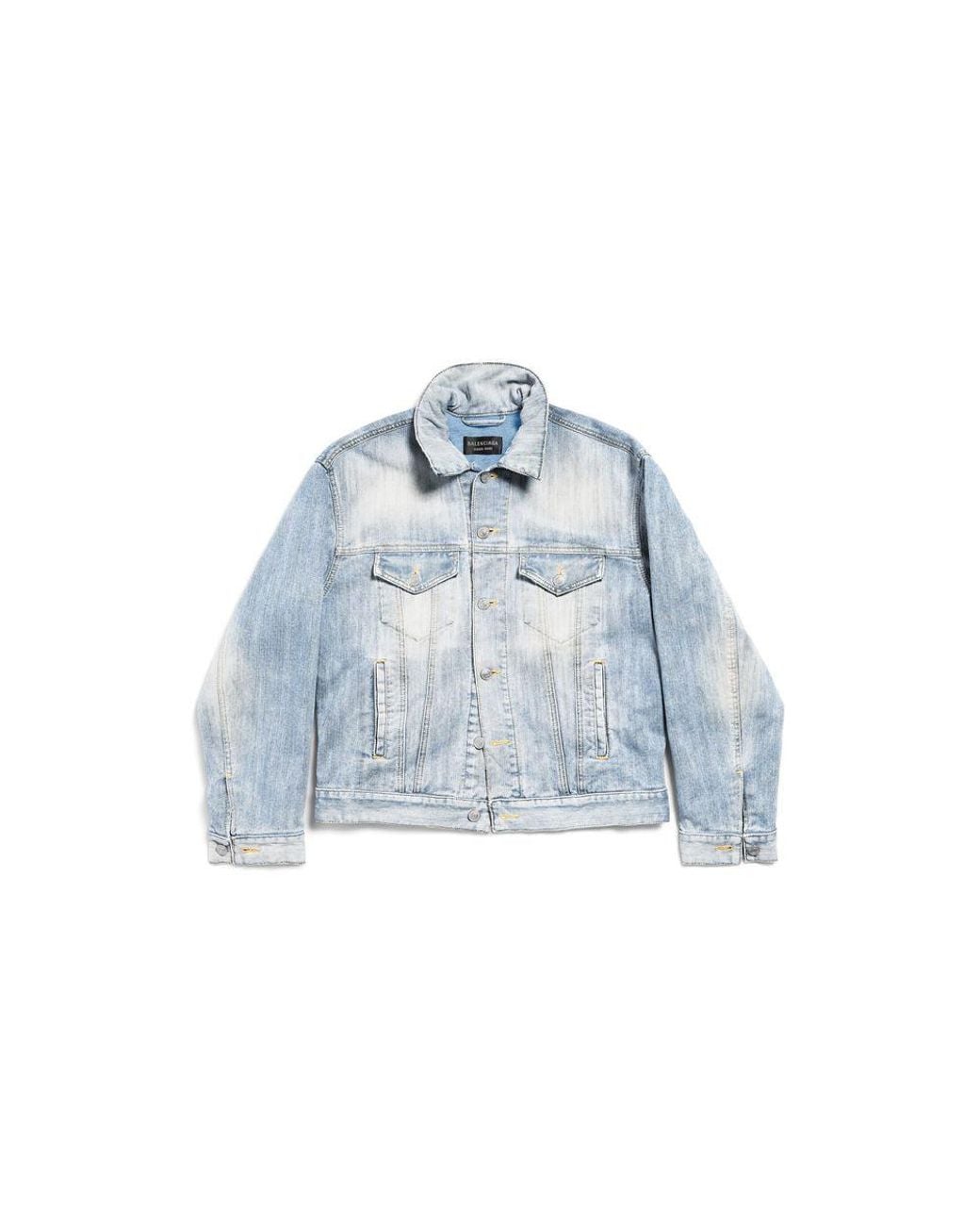 Balenciaga Blue Balenciaga Light-Wash Denim Jacket — Light