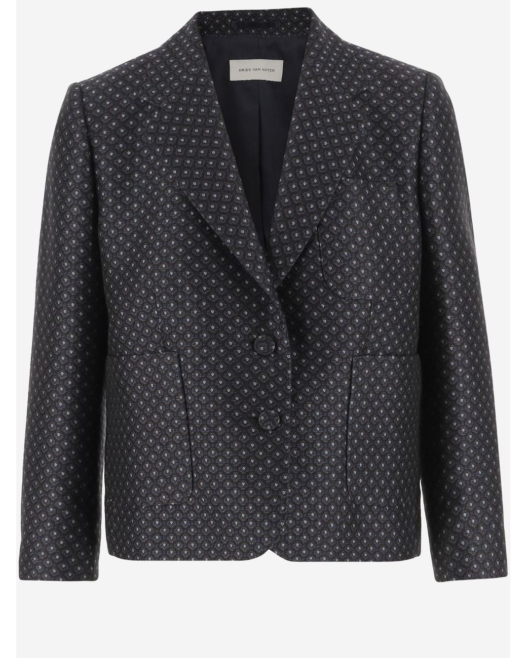 Dries Van Noten Black Wool-Blend Jacket