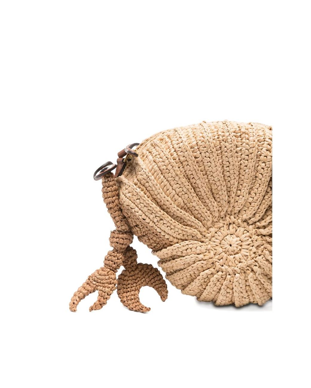 Anya Hindmarch Natural Raffia Crab Detail Shoulder Bag Raffia: 100. Tote