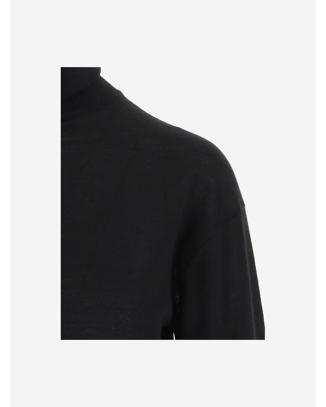 Saint Laurent Black Wool And Cashmere Blend Pullover