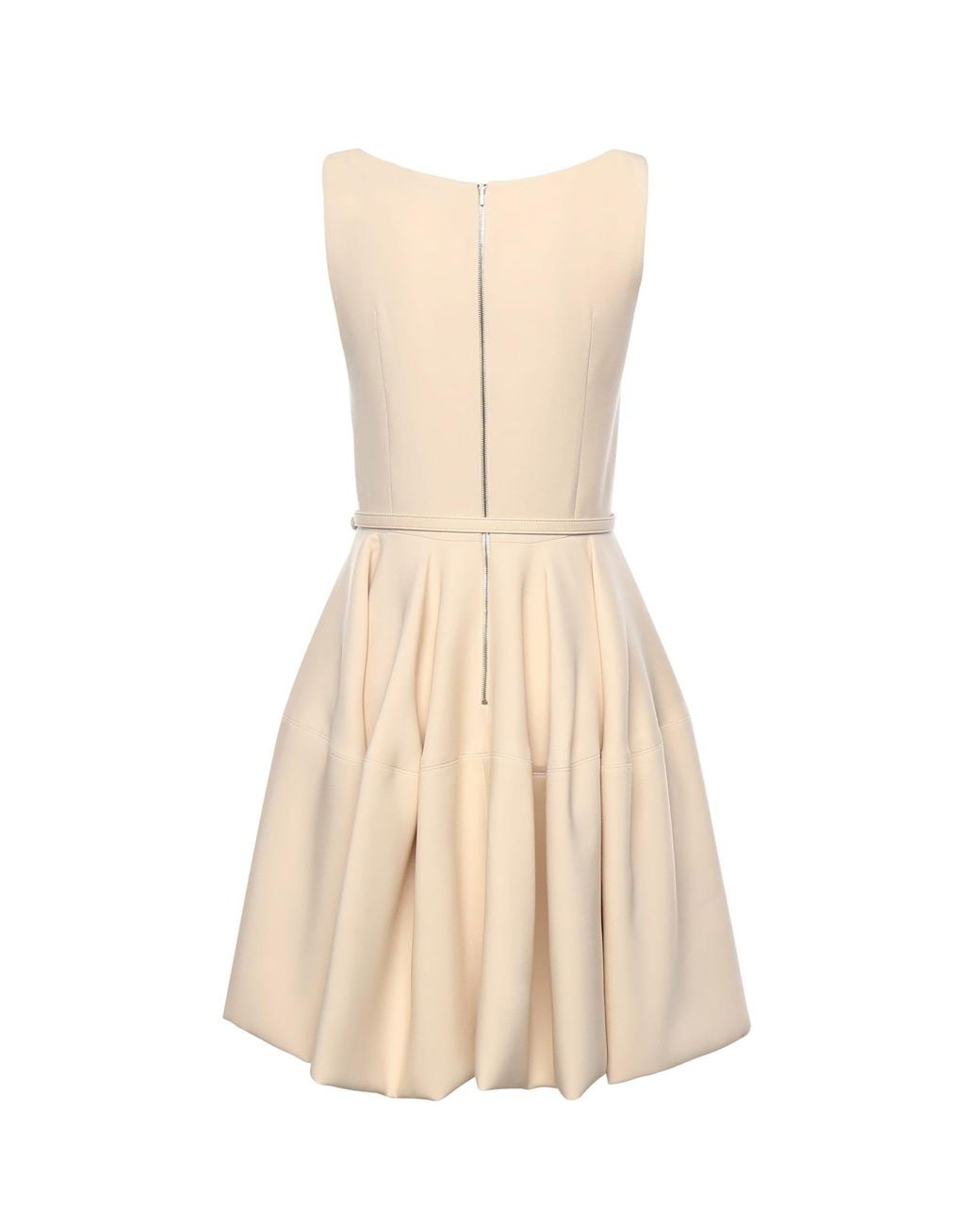 Fendi Natural Wool And Silk Blend Mini Dress