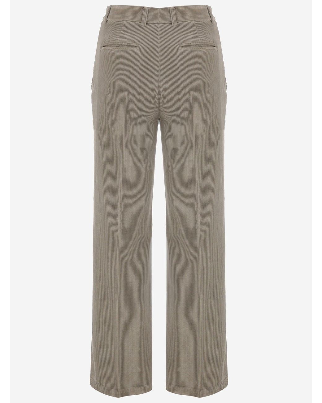 Ql2 Gray Stretch Cotton Trousers