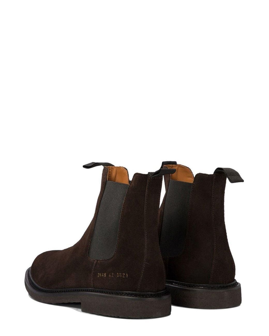 Common Projects Brown Round Toe Chelsea Boots for men