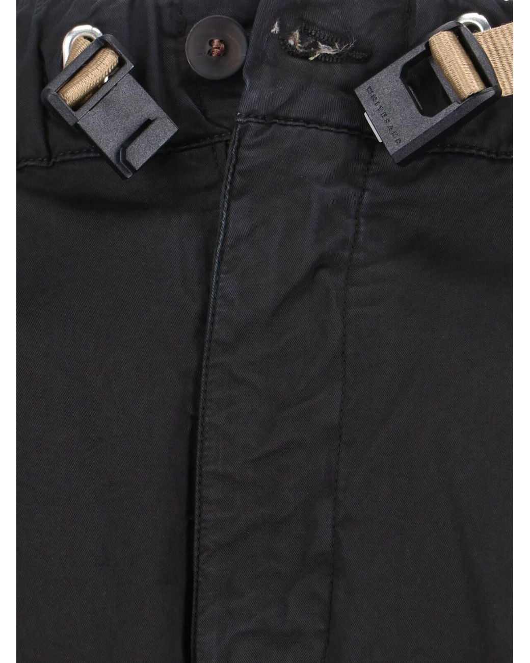 White Sand Black Trousers Lyocell for men