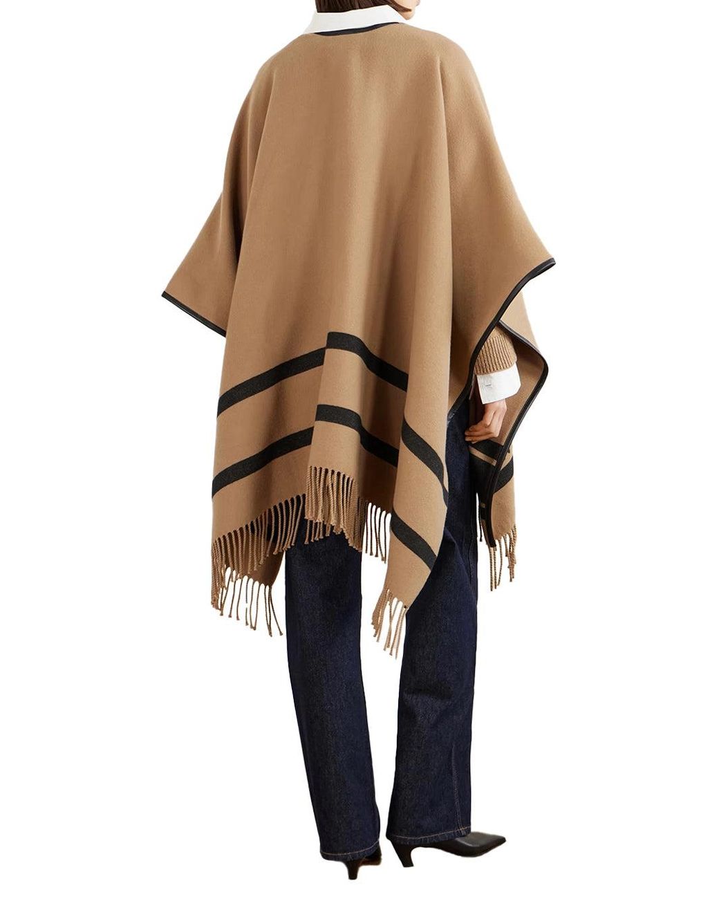Max Mara Natural Mxaaris Wool Poncho Accessories Scarves