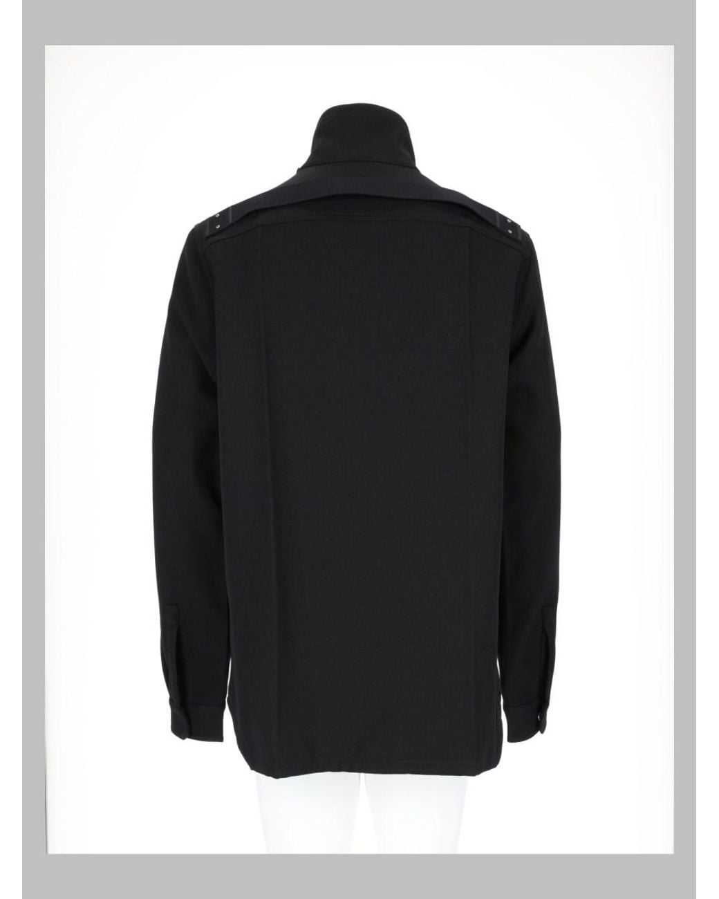Rick Owens Black Tower Runway Wool Overshirt New Jacket for men