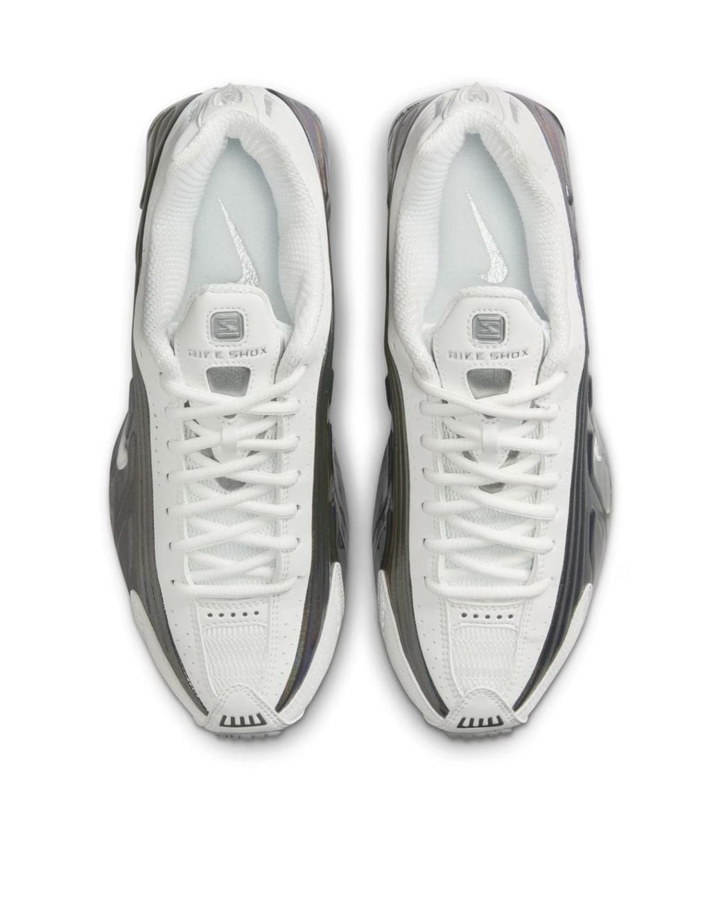 Nike Gray Shox R4 Iridescent Sneakers Shoes