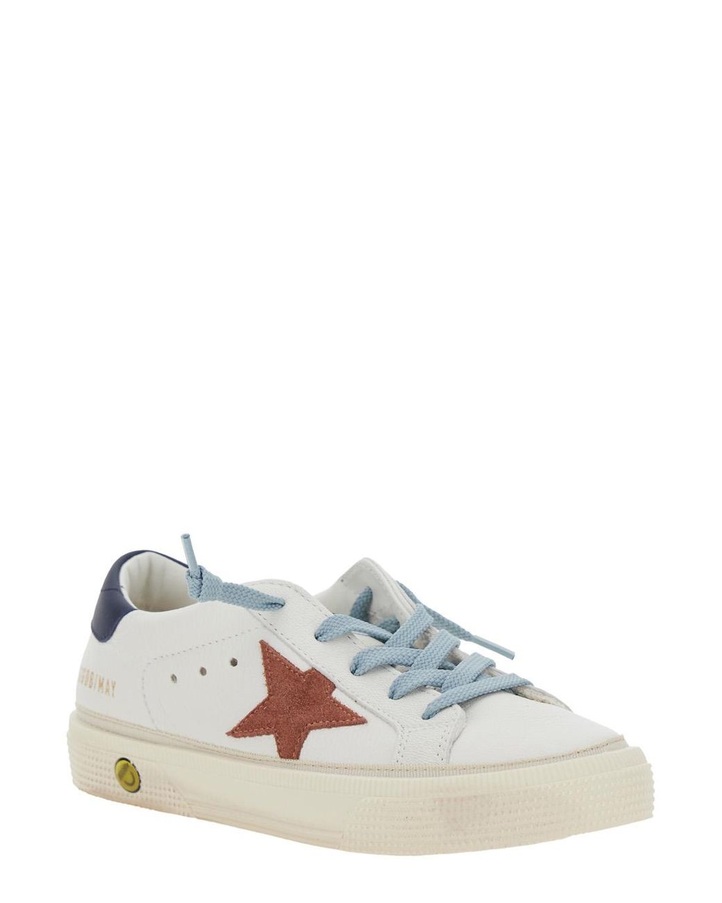 Golden Goose Deluxe Brand White Low Top Sneakers May Leather Goat Trainers for men