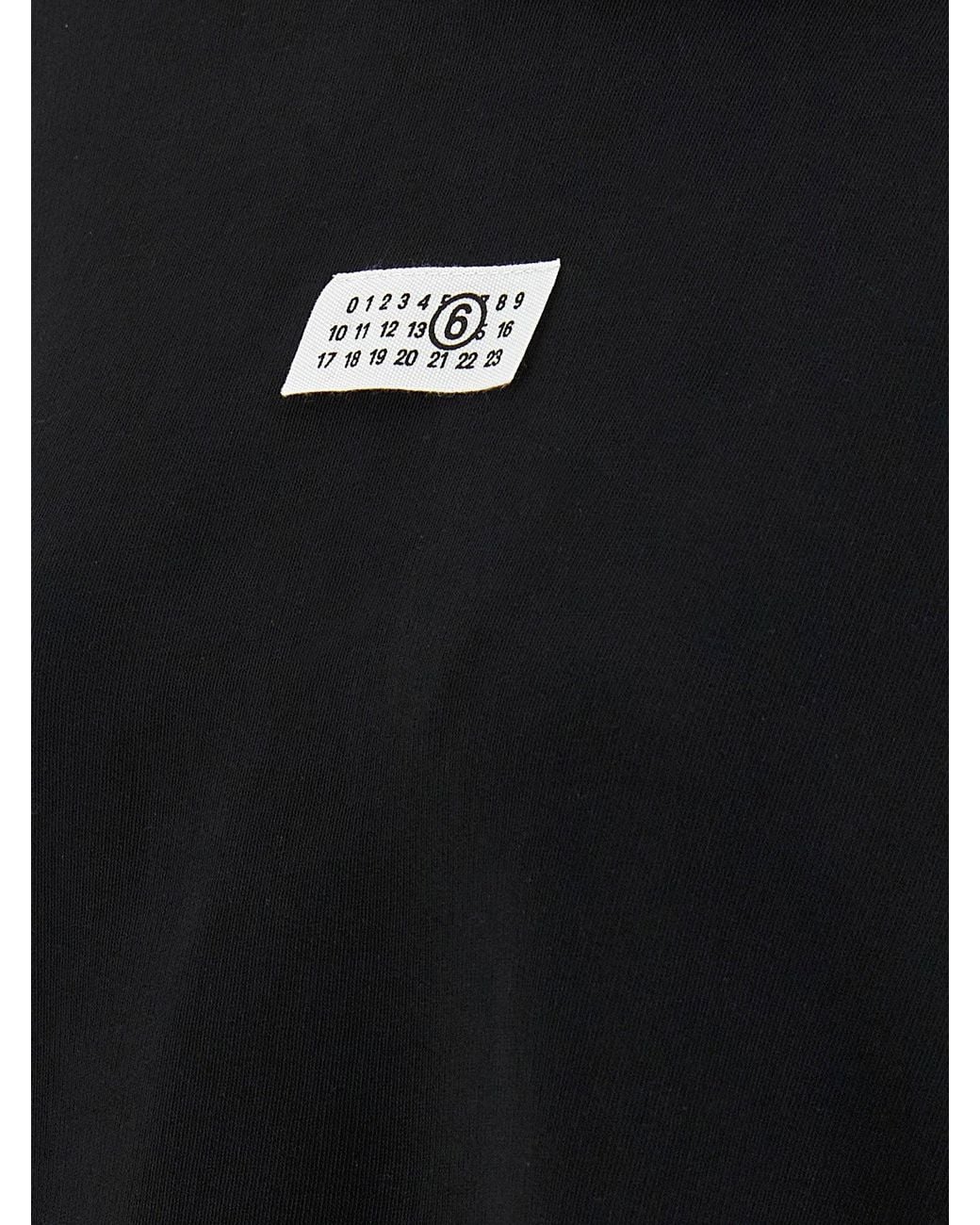 MM6 by Maison Margiela Black Numeric Signature Mm6 Hoodie