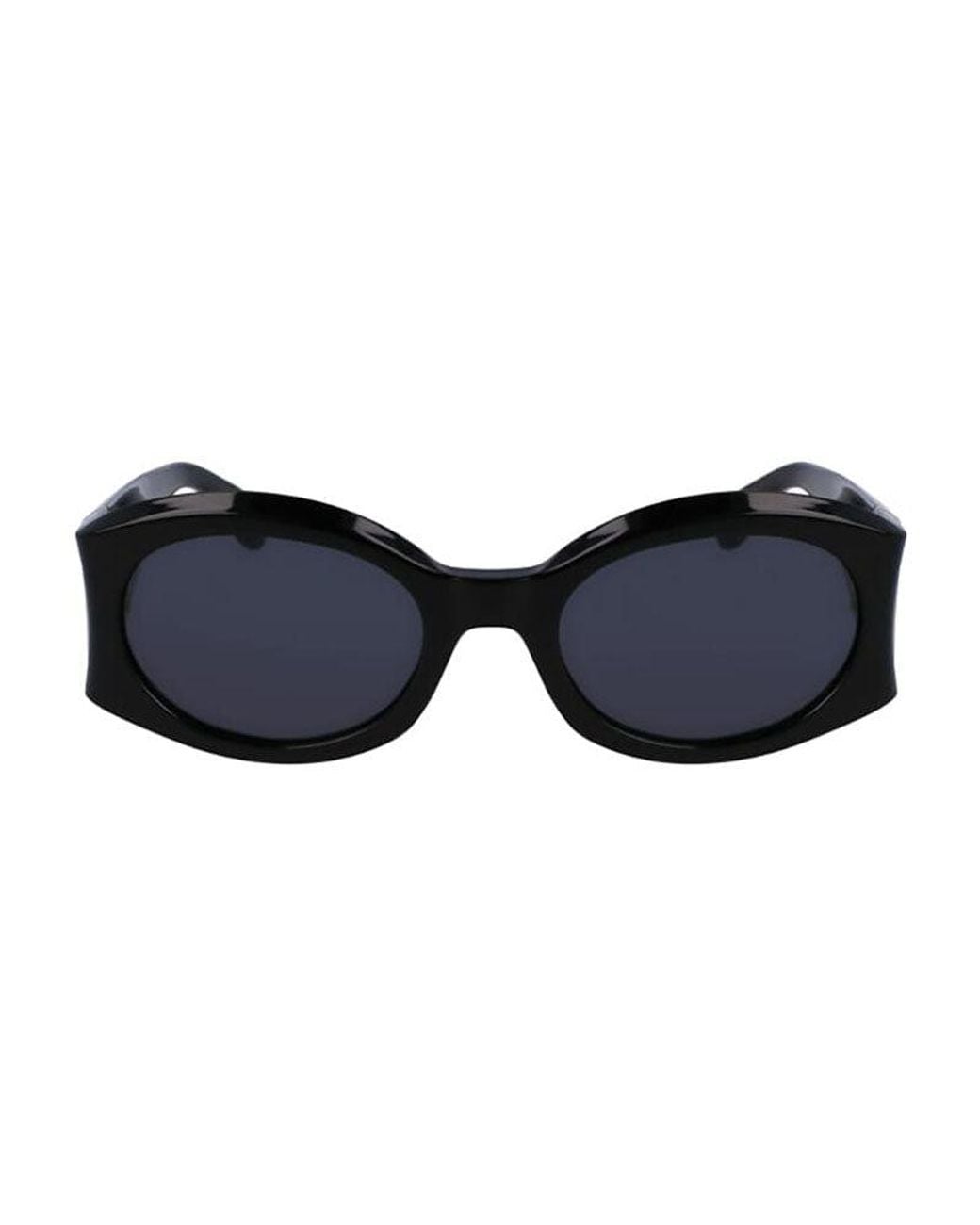 Ferragamo Blue Salvatore Sunglasses Oval Full Rim, Frame And. Lens Sf2008S001