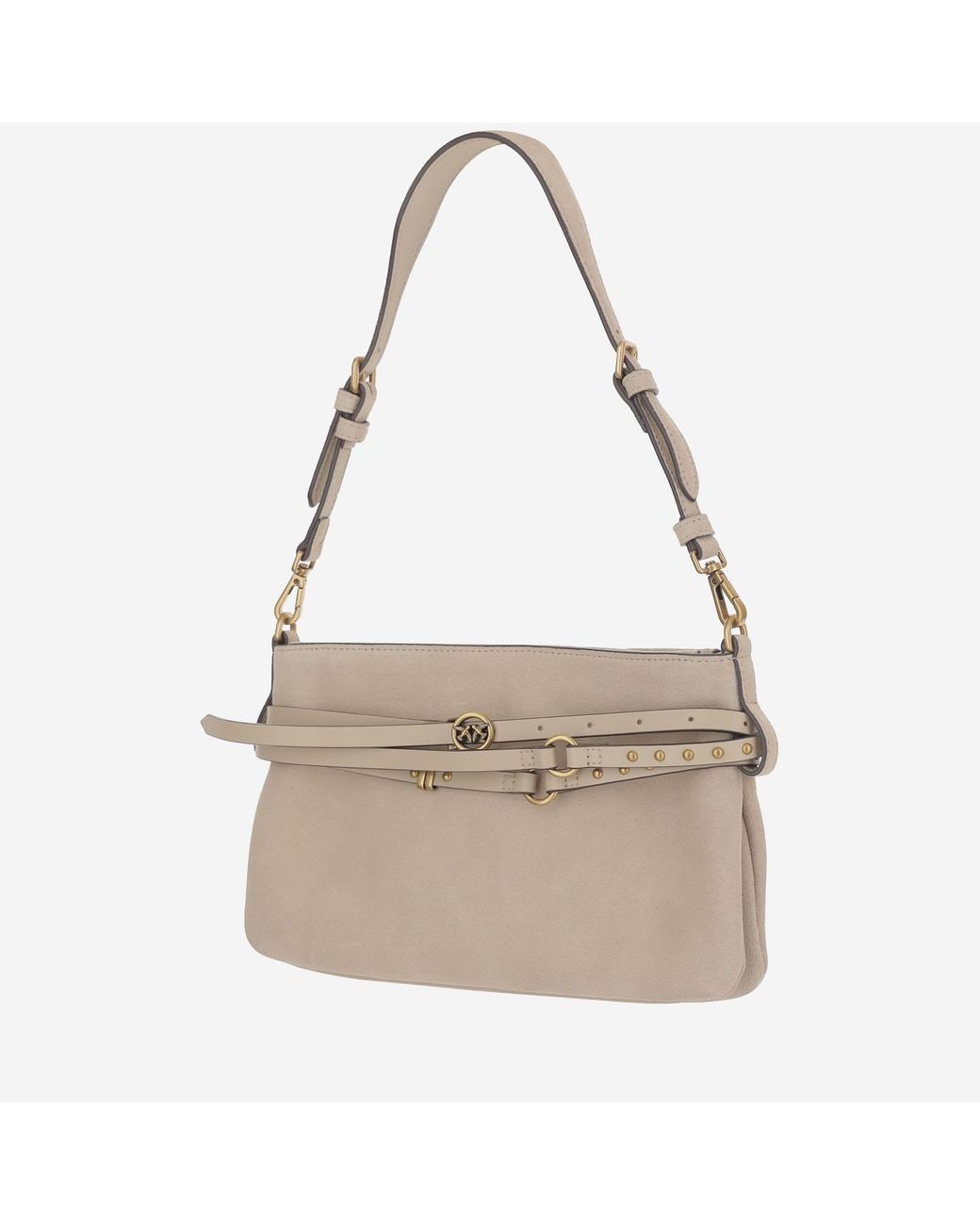 Pinko Natural Shoulder Bag Mini Belt Leather