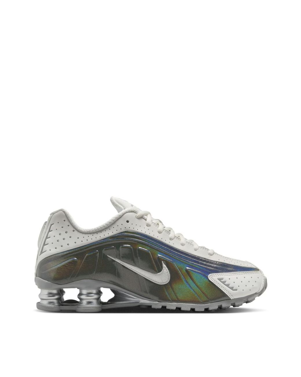 Nike Gray Shox R4 Iridescent Sneakers Shoes