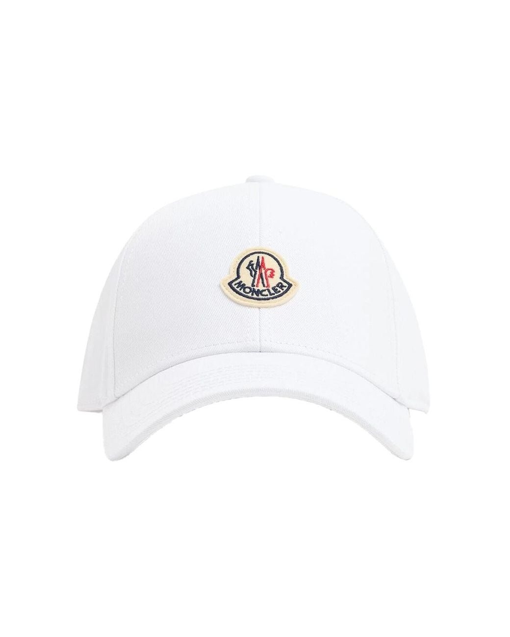 Moncler White Gabardine Baseball Cap for men