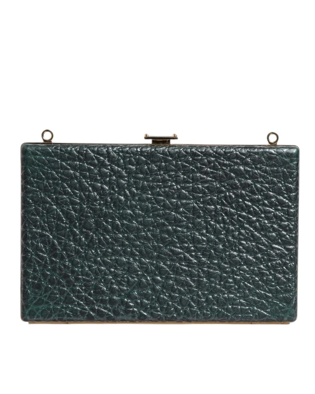 Dolce & Gabbana Black Leather Clutch Evening Crossbody Bag