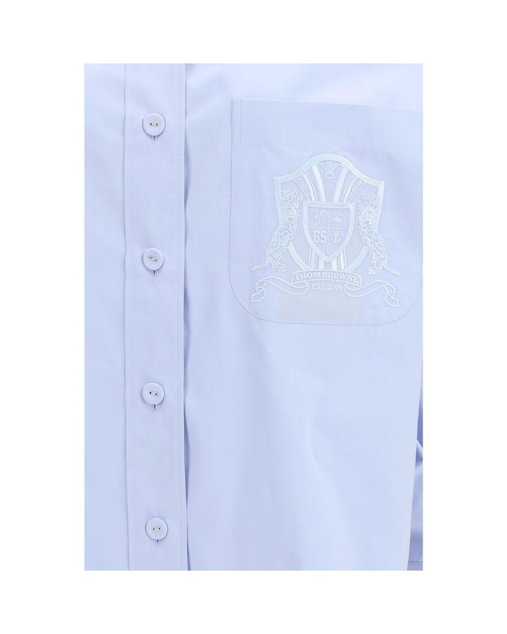 Thom Browne Blue Cotton Pattern Shirt
