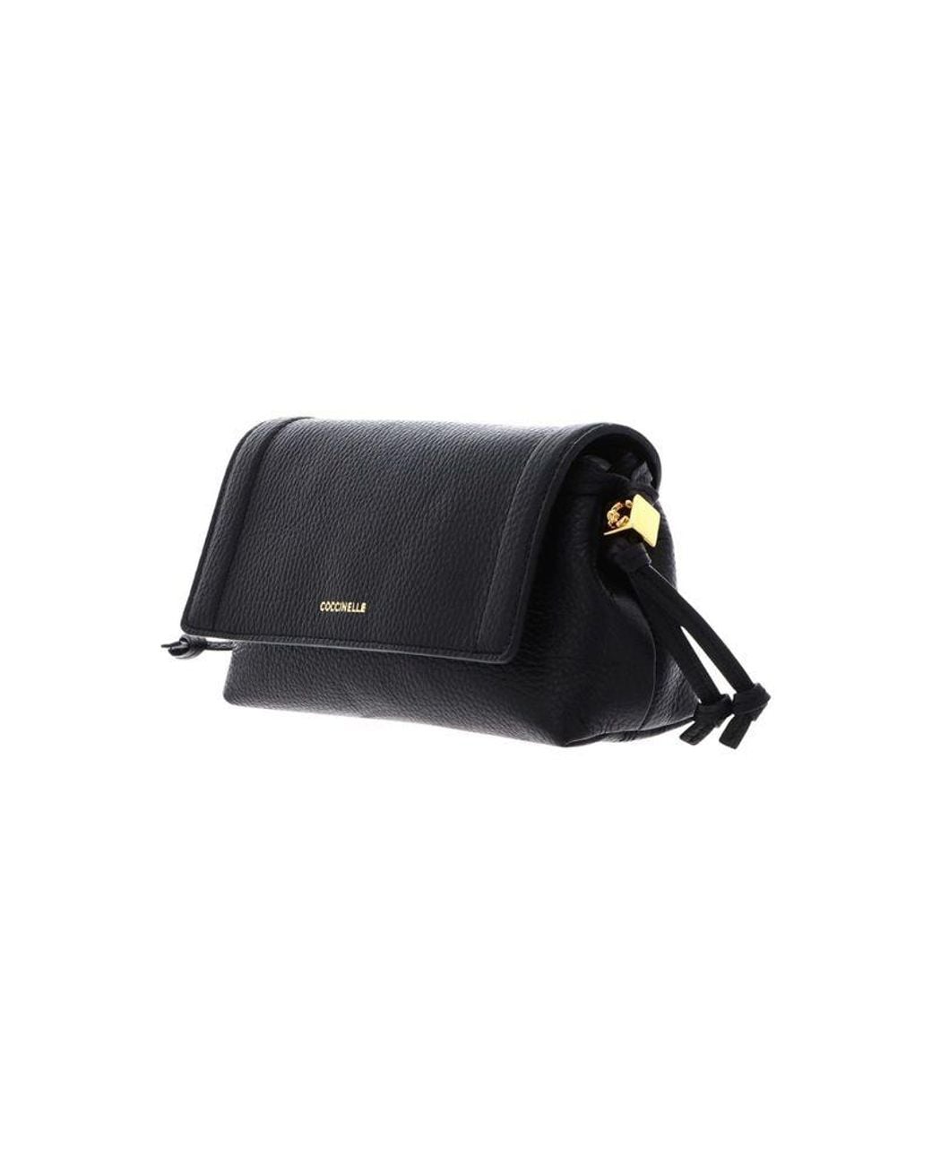 Coccinelle Black Mini Crossbody Bag Grained Leather