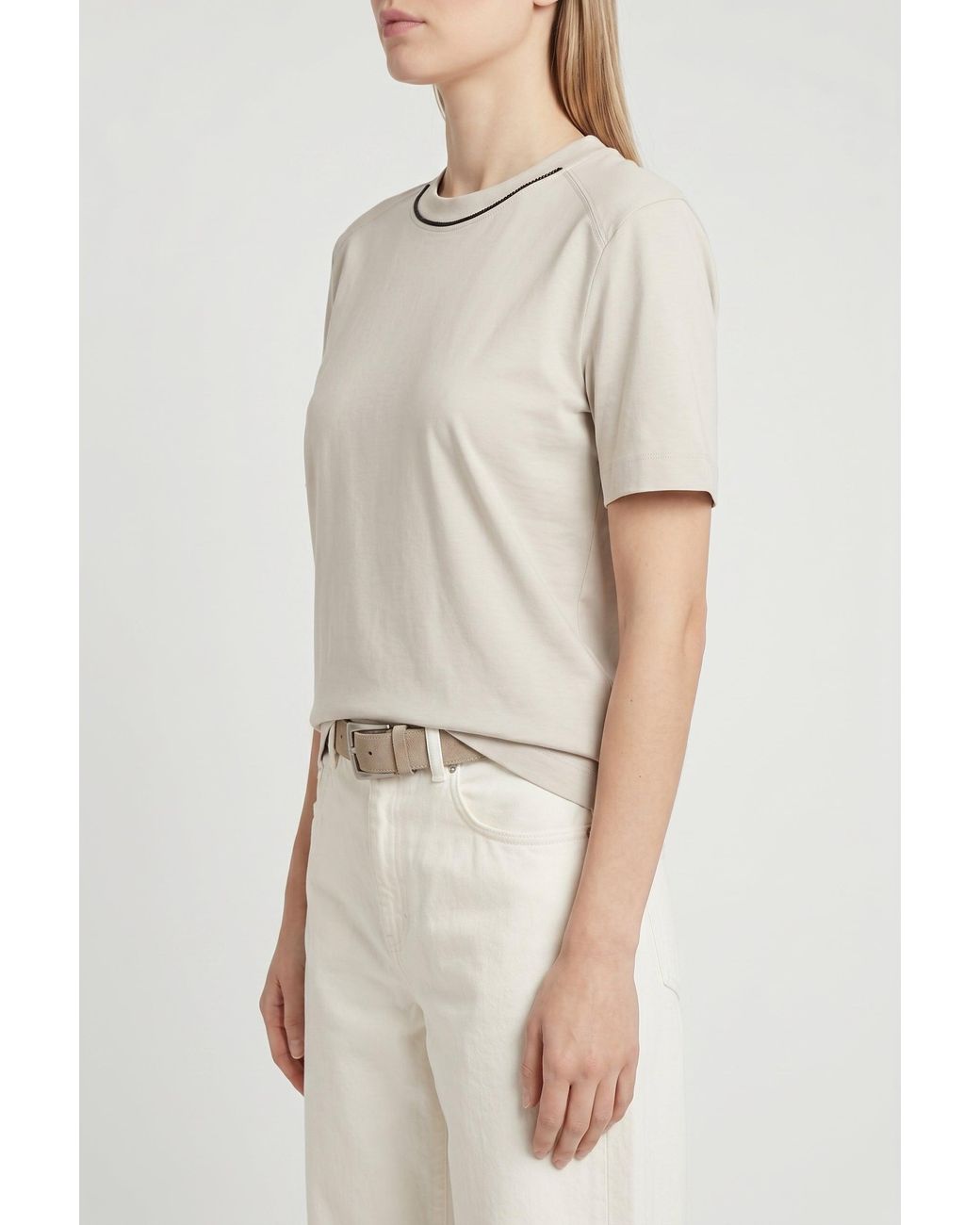 Brunello Cucinelli White Light Cotton Shirt