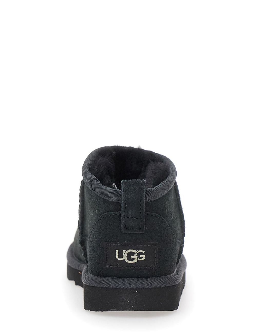 Ugg Black Ankle Boots Ultra Mini Suede