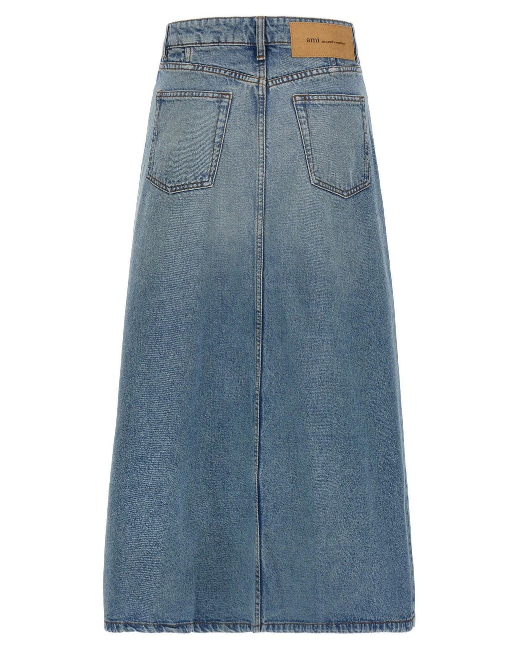 AMI Blue Trapeze Skirt