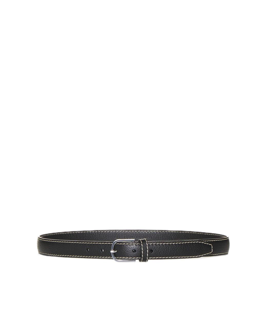 Totême White Slim Grained-Leather Trouser Belt