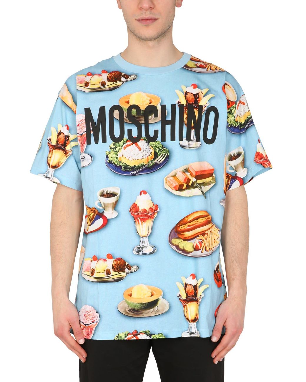 Moschino Cotton Food T-shirt in Blue 