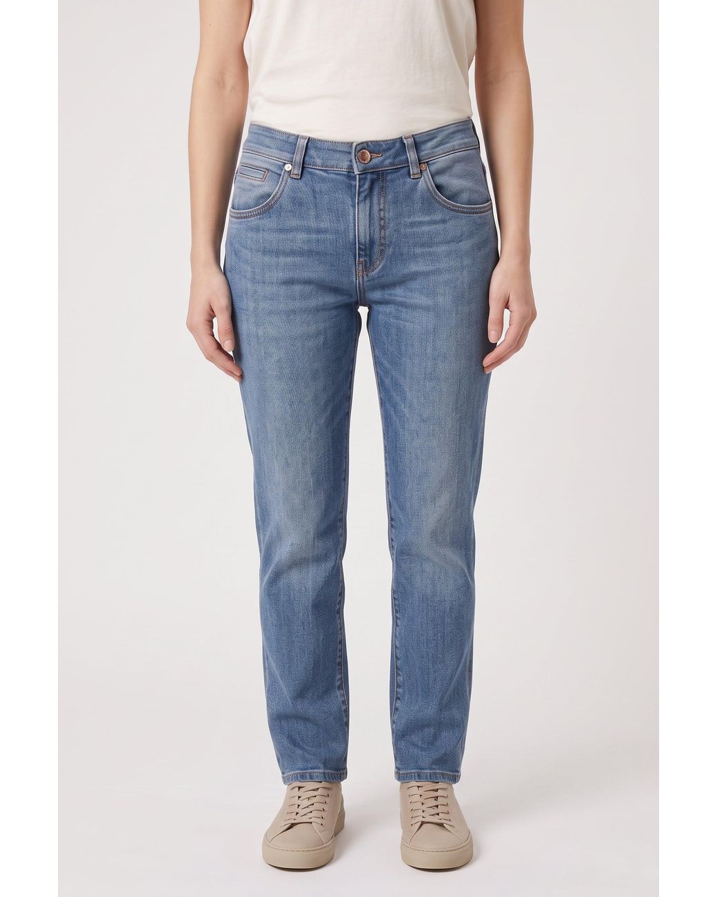 Brunello Cucinelli Blue Light Denim Trousers