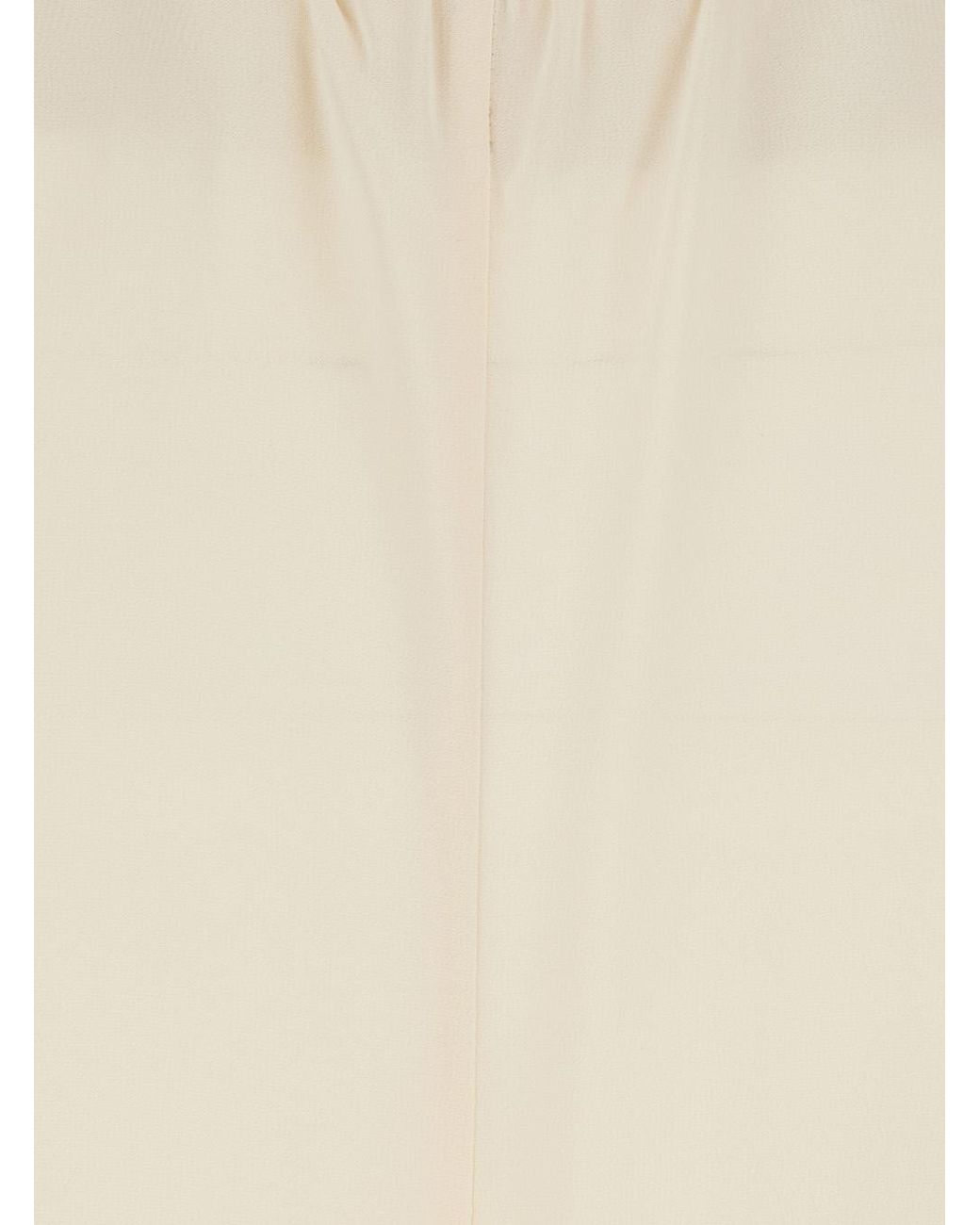 Jucca White Fabric Elasticated Waist Pants For Trousers
