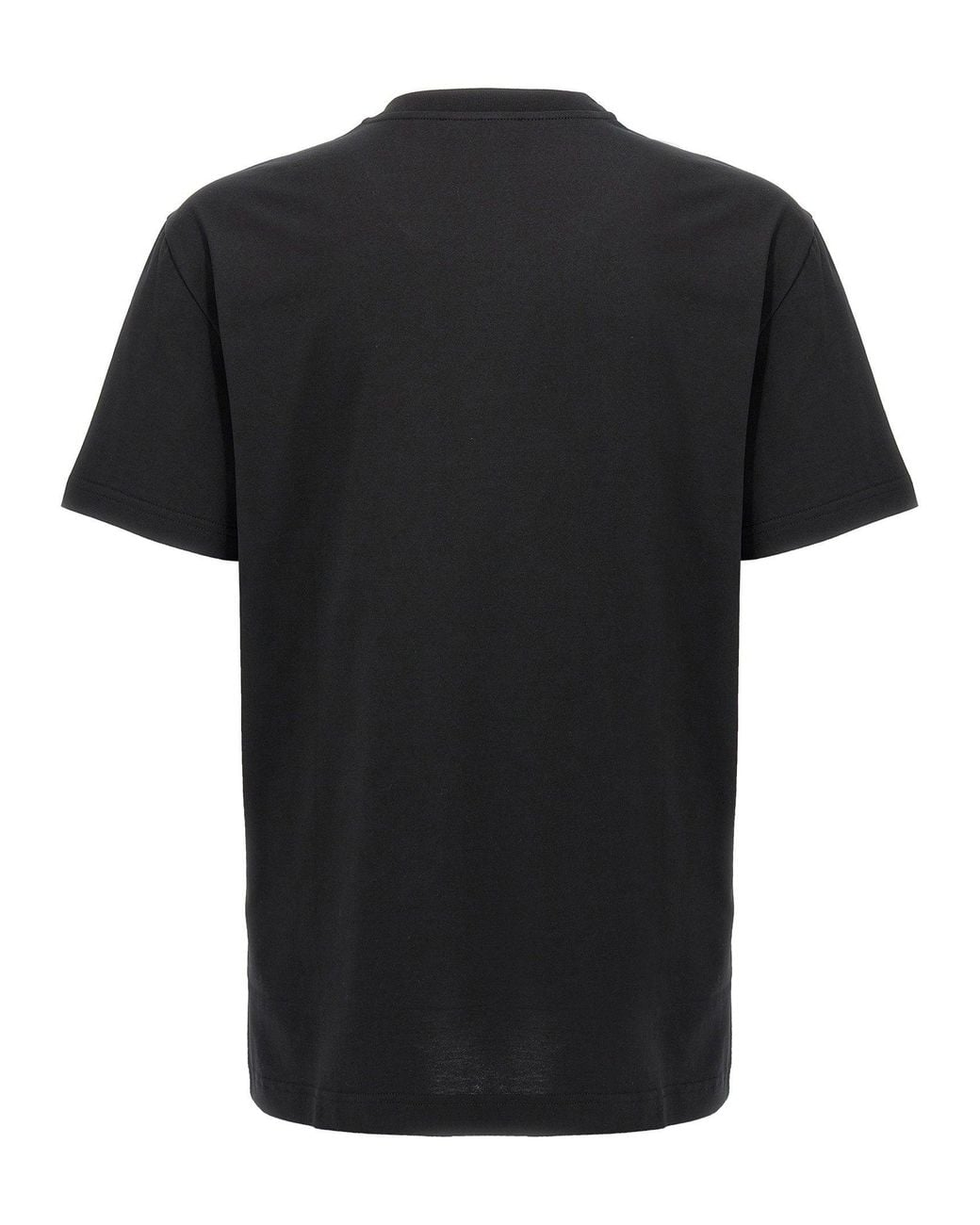 Dolce & Gabbana Black Dolce & Gabbana Logo-Embroidered T-Shirt for men