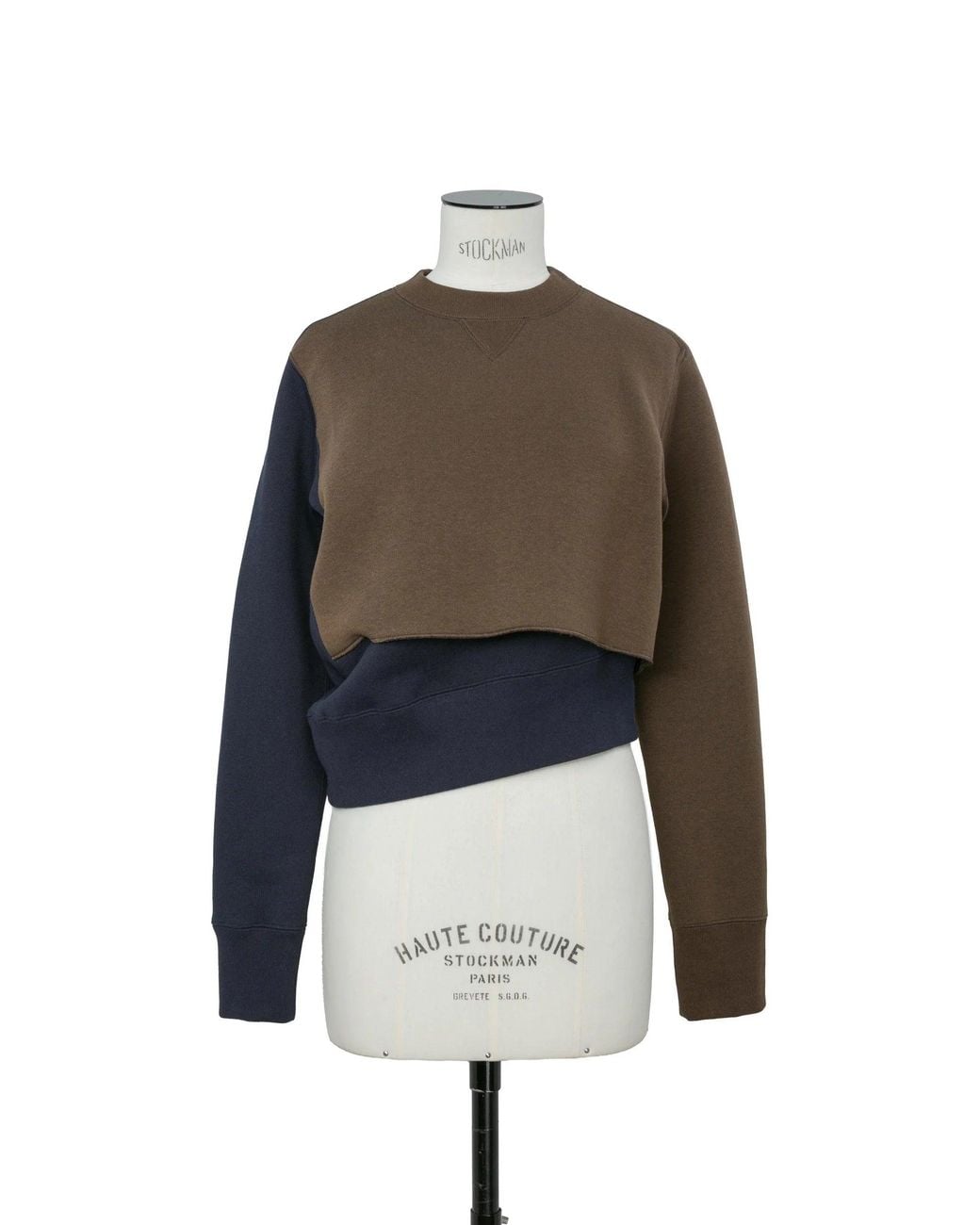 Sacai Natural Pull Sponge Sweat Pullover Marron Sweater