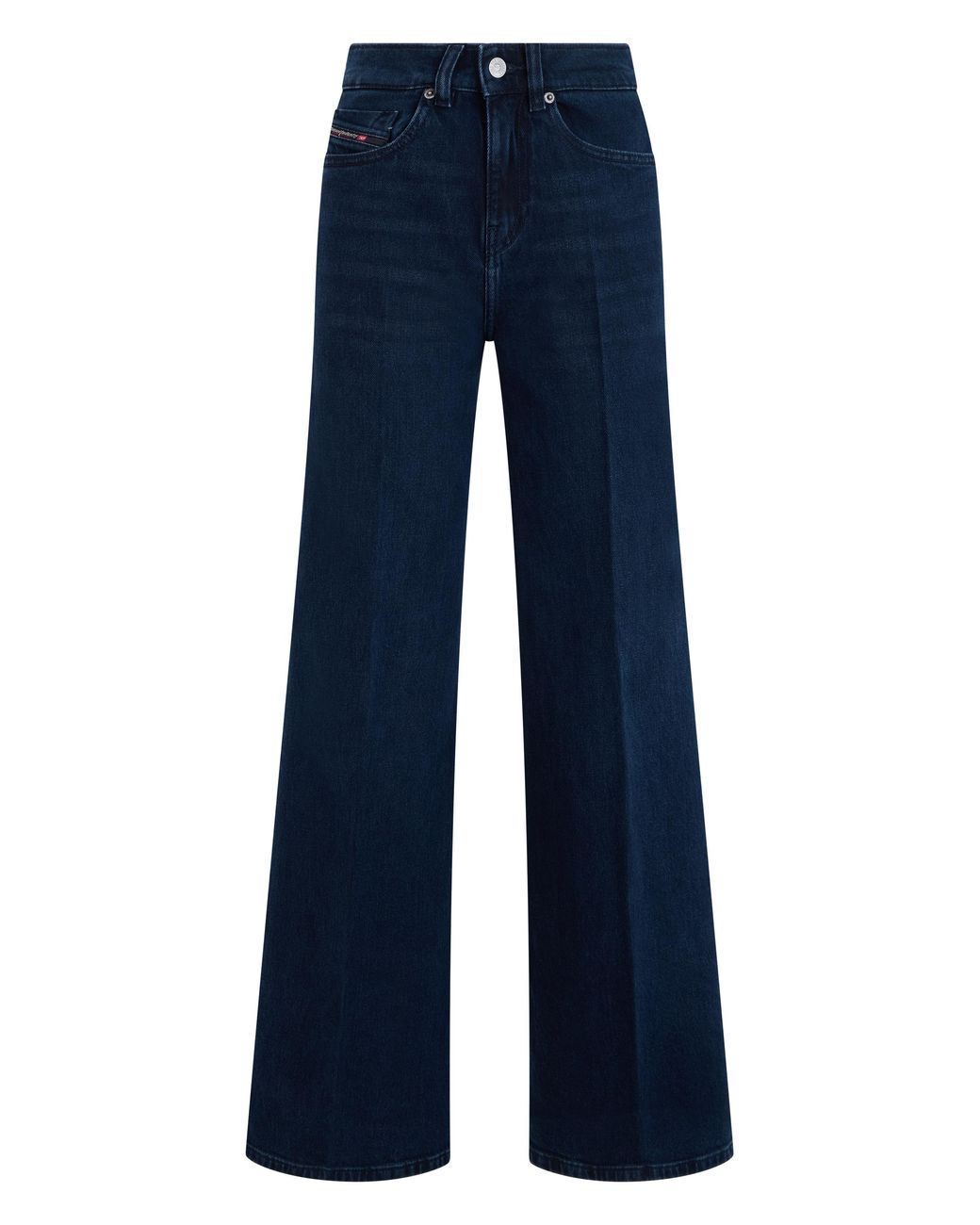 DIESEL Blue Wide-Leg Jeans Denim Cotton