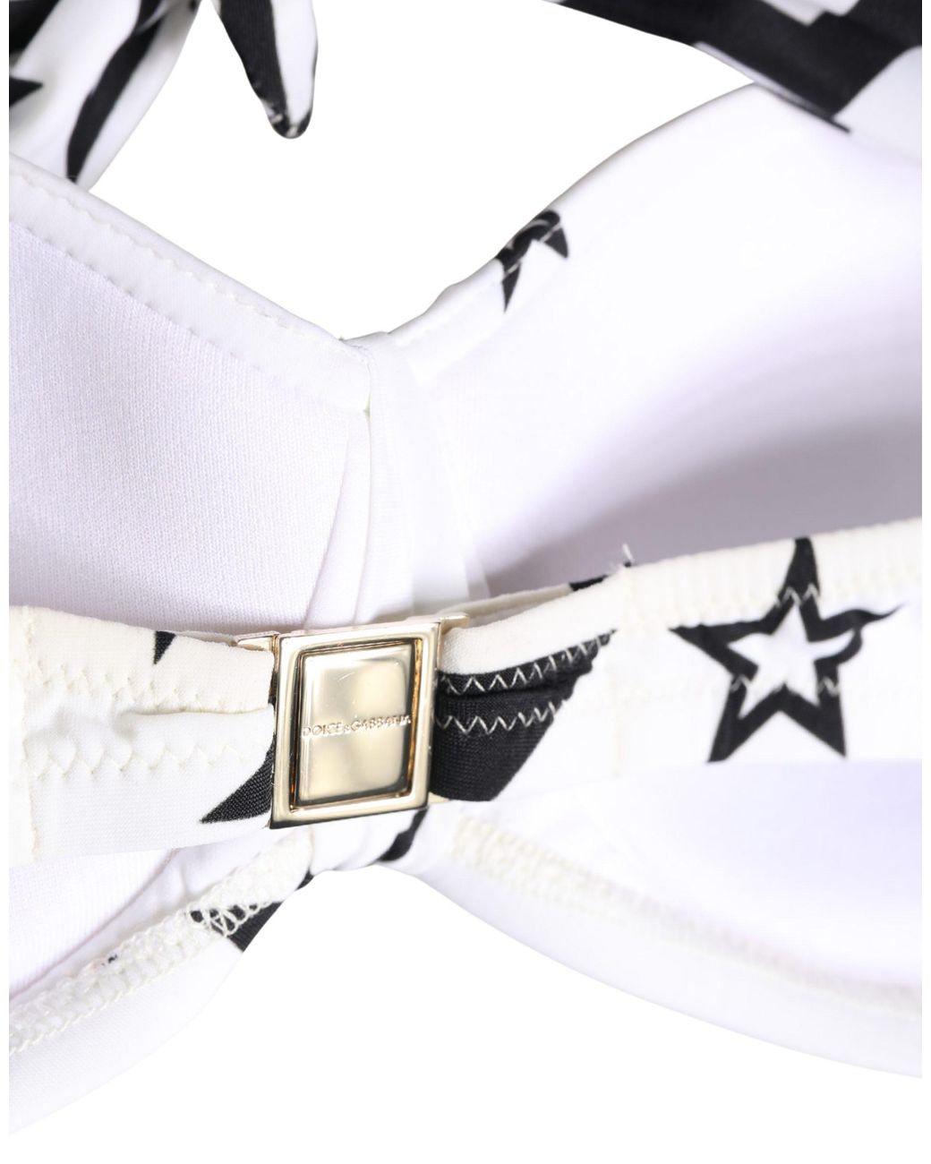 Dolce & Gabbana White Millennials Star Padded Bandeau Underwear