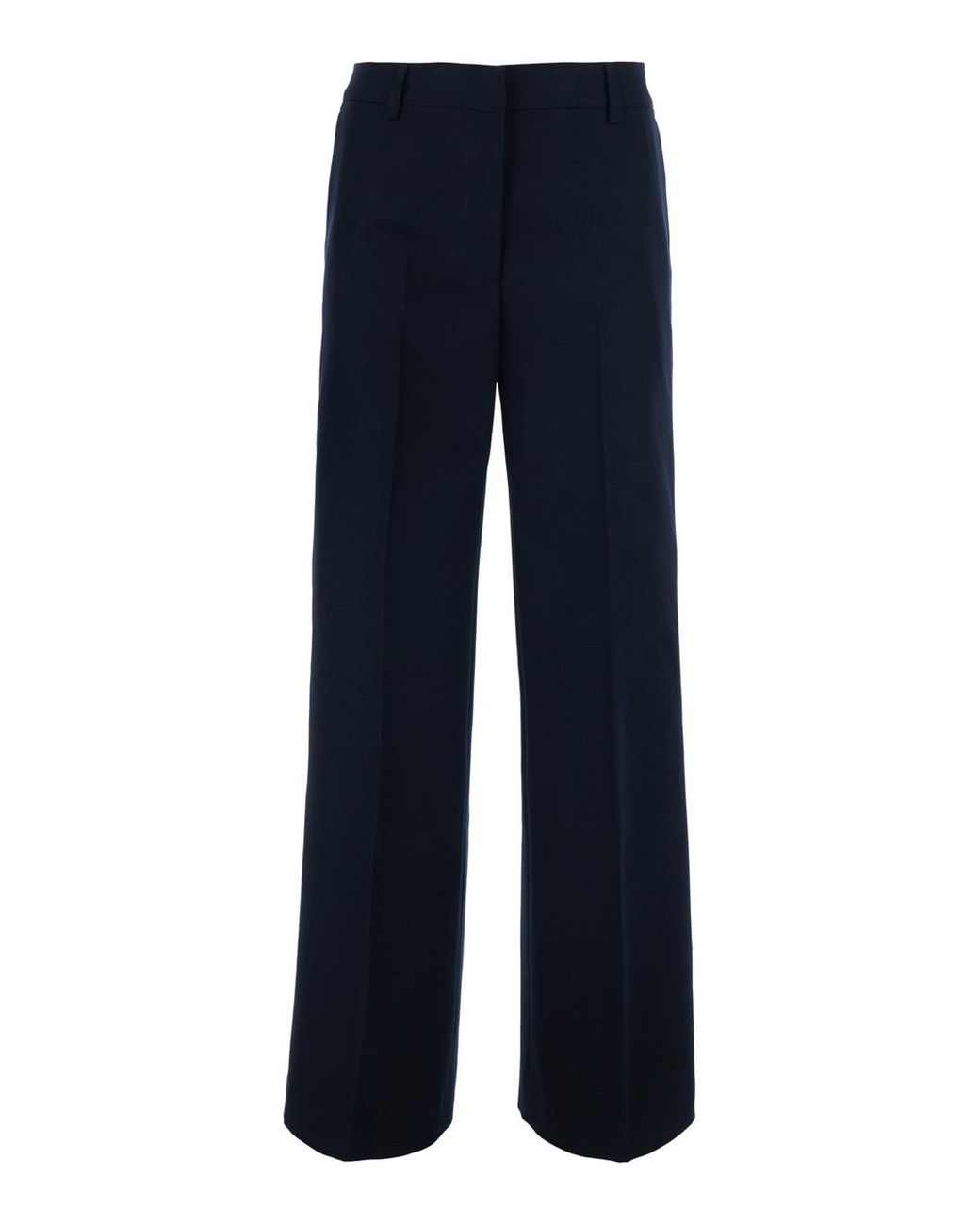 PT Torino Blue Trousers Wool-Cotton Hems Wool And Cotton