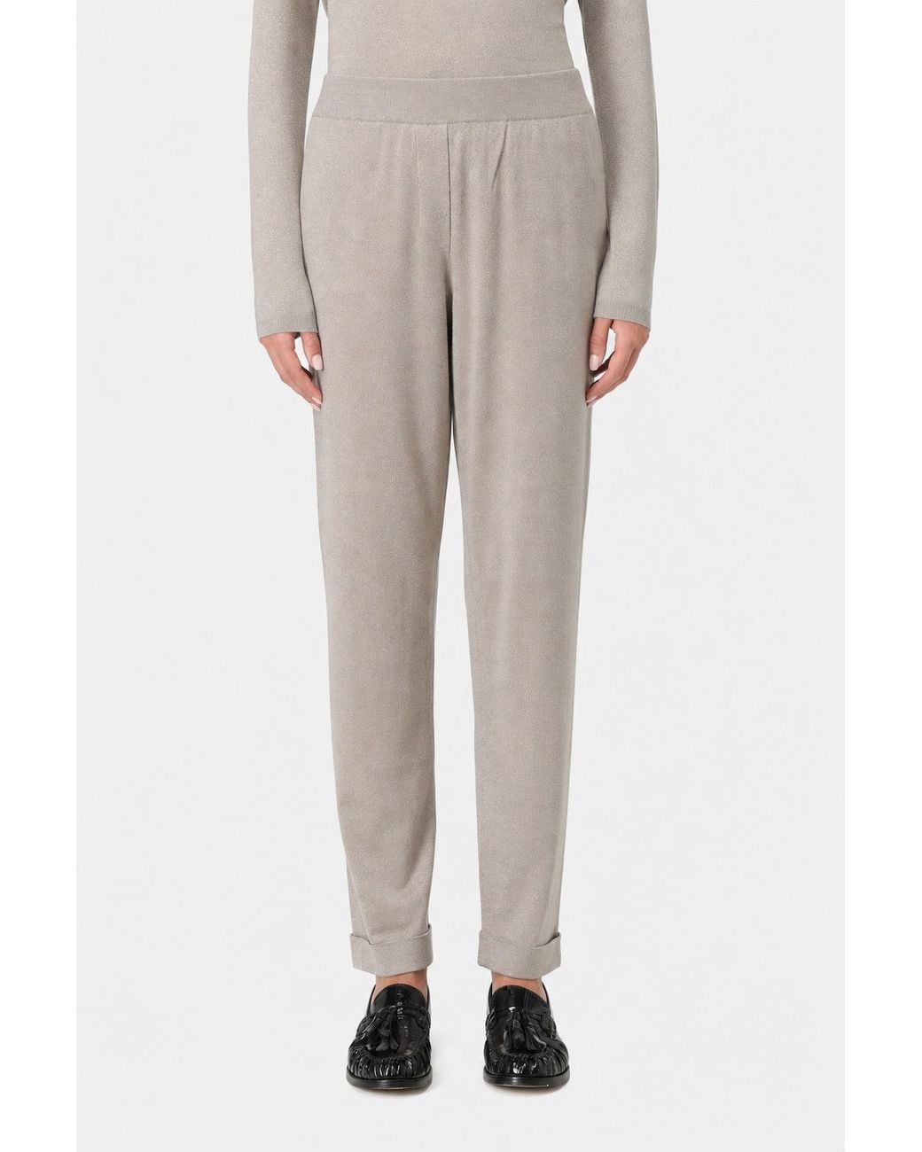 Brunello Cucinelli Natural Light Knit Trousers