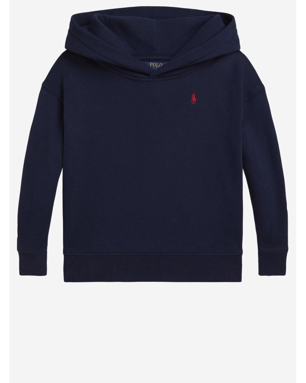 Polo Ralph Lauren Blue Cotton-Blend Hooded Sweatshirt With Logo Hoods & Sweatshirts for men