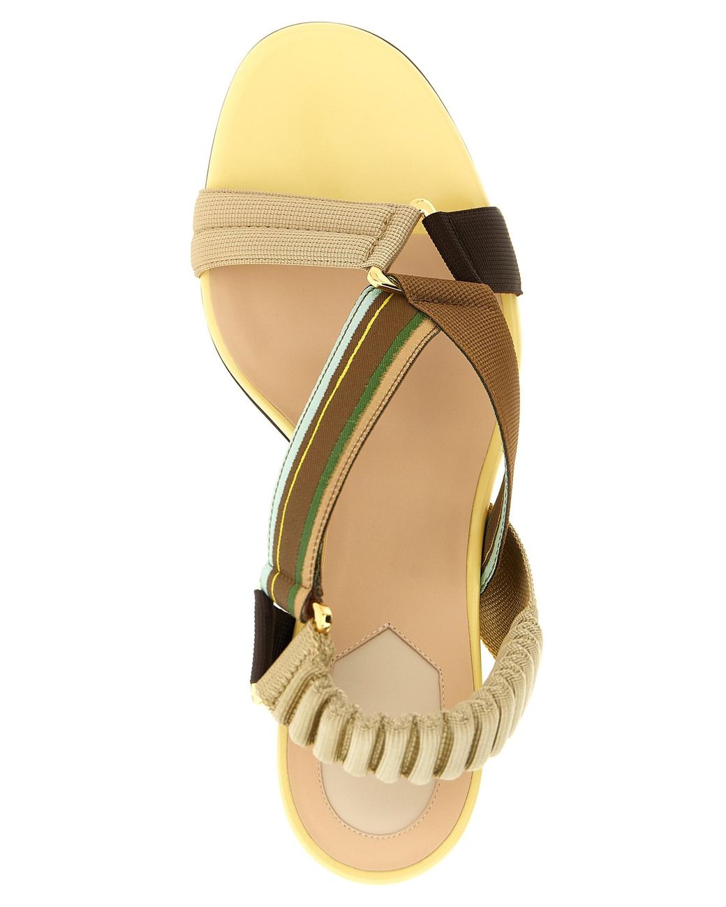 Fendi Metallic 'Colibrì' Sandals With Cable Ties